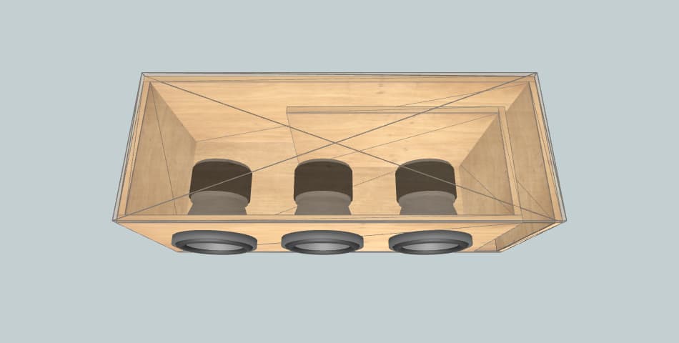 Lanzar  3 x MAXP64 - короб для сабвуфера