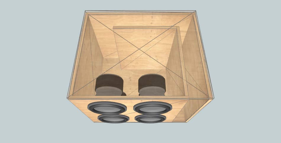 Sundown Audio x12 4 unidades 25 HZ SLOT PORT - subwoofer box