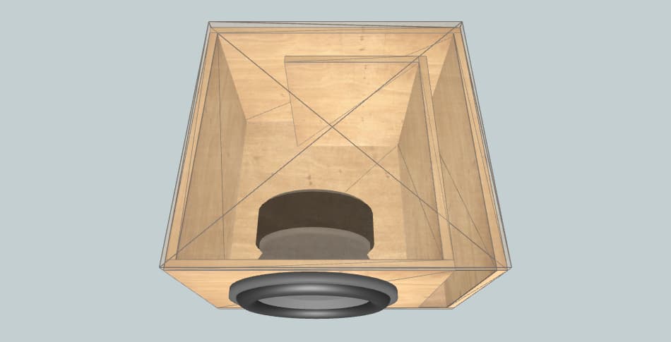 Ural TT 12. 34Hz. 55L. КВАДРАТ - короб для сабвуфера