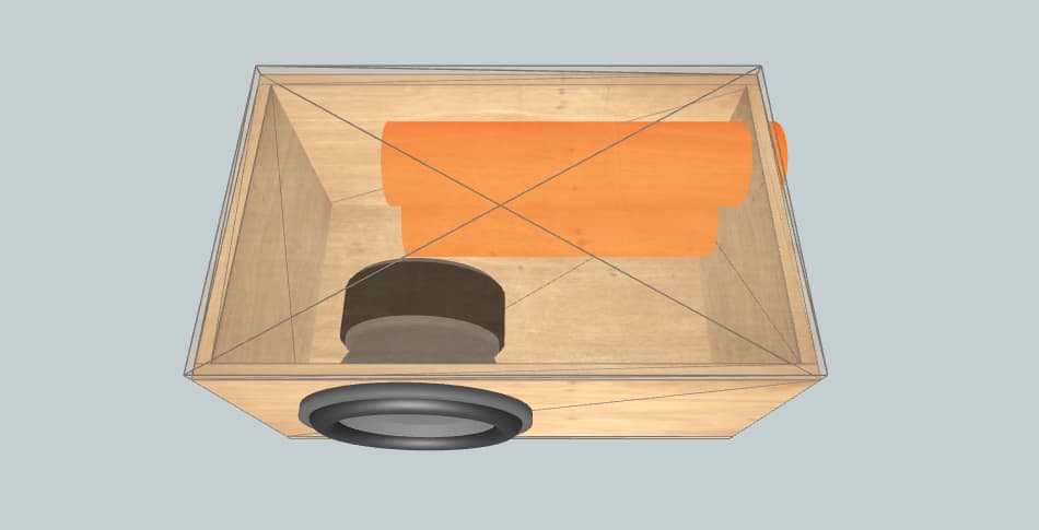 Avatar Audio SST12 на трубе - subwoofer box