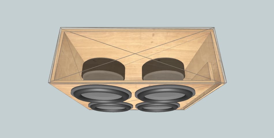 Custom Ported Subwoofer Box Enclosure For 1 12" Skar Audio ZVX-12 – Raised Logo