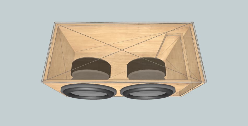 Pioneer Dual 1212d4 sub - короб для сабвуфера