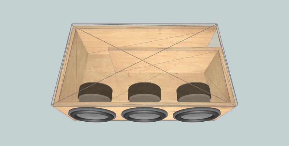 Alpine R2-W12 **DOUBLE BAFFLE** - subwoofer box
