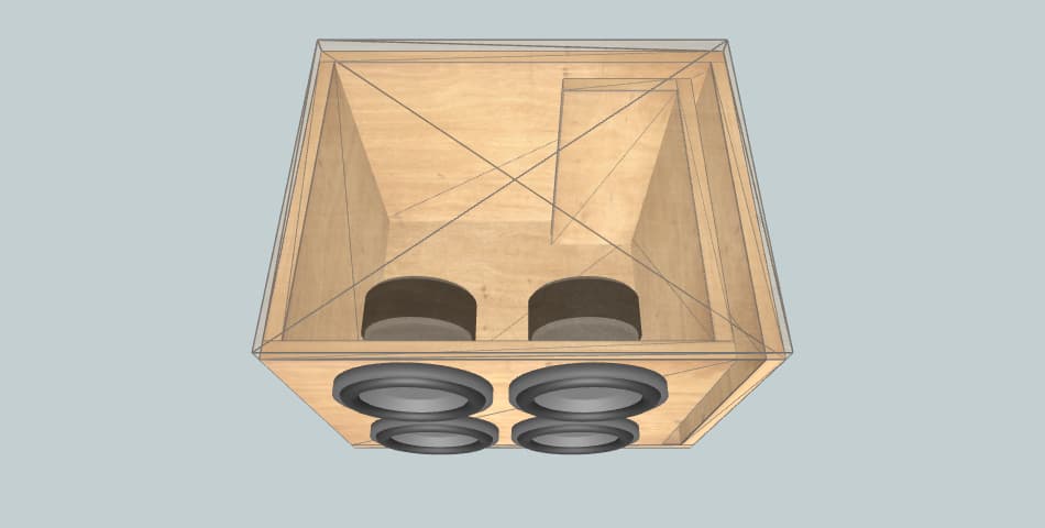 DD Audio 4x8" DD Audio 508 D2 - короб для сабвуфера