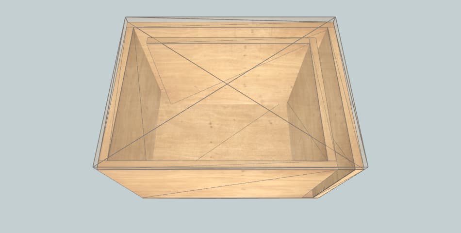 10гд1-4/6гд-6  50герц 35см² - короб для сабвуфера