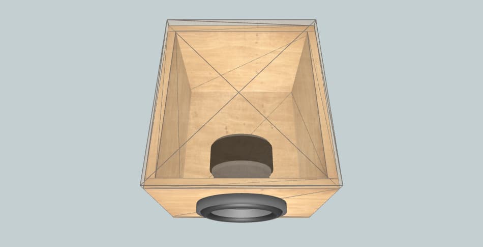 Ural 6.5 квадрат - короб для сабвуфера