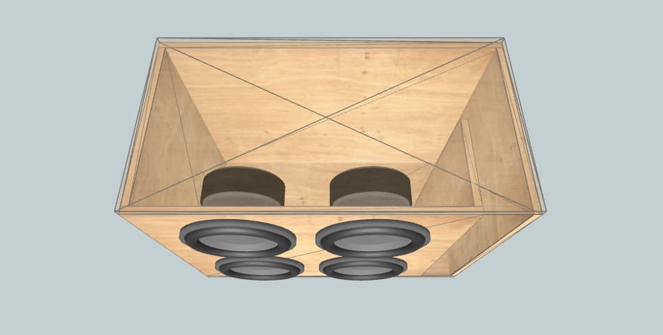 Skar Audio DDX by the book, four 12s - subwoofer box