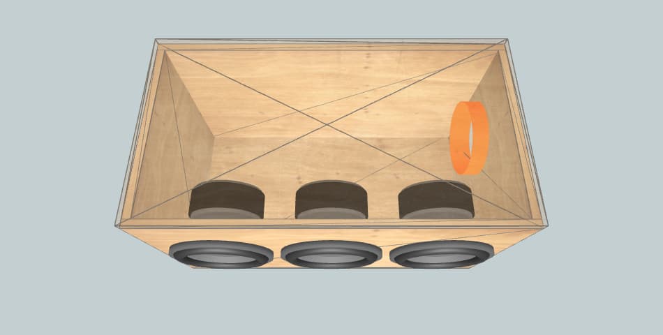 American Bass xfl sixth order upper - subwoofer box