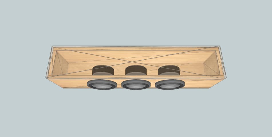 Skar Audio 3 Skar EVL 6.5s for rear deck - короб для сабвуфера