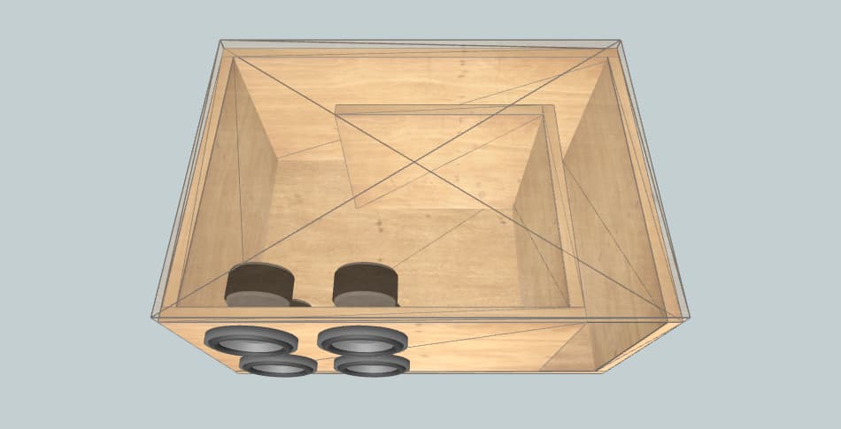 Memphis Audio 4 mjm622 D2 @32 - короб для сабвуфера