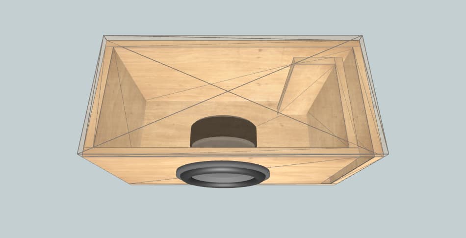 Aria BOX-2-1-INCH-MDF-28HX - subwoofer box