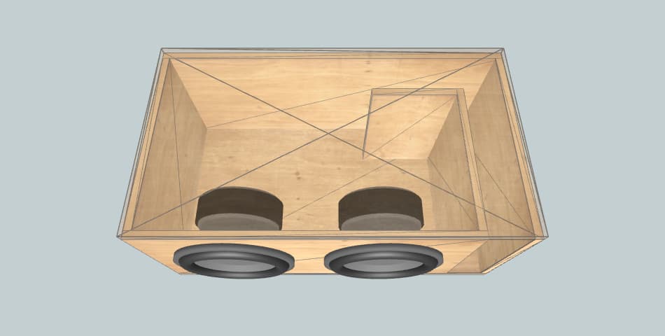 Power Acoustik GW-124 x2 - короб для сабвуфера
