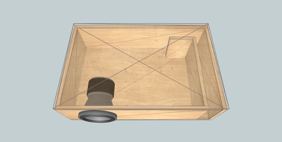 Cerwin Vega Peugeot 33hz 6.5" - subwoofer box