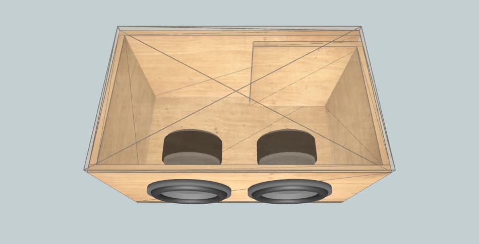 Kicker Q class Dual 10" Take 1 - subwoofer box