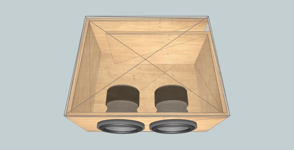 Под два восьмых саба - subwoofer box