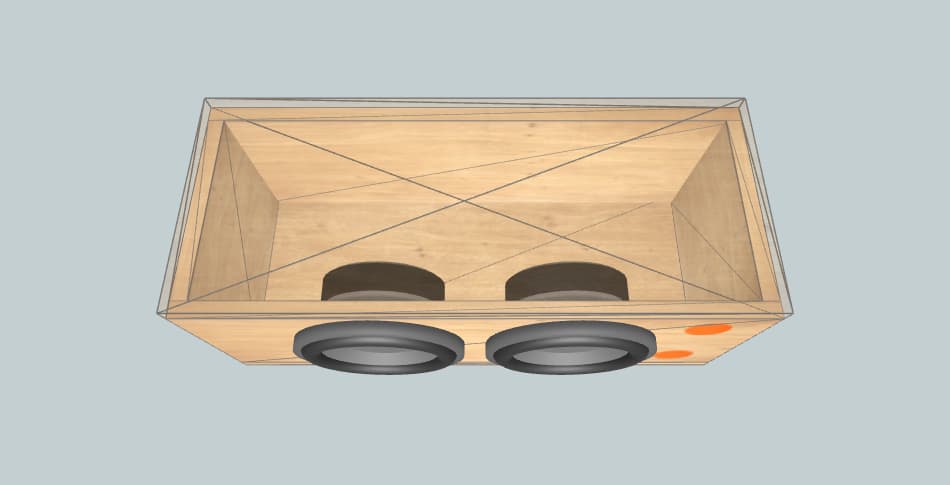 Skar Audio fsx-8 dual mids 3/4" thickness - subwoofer box