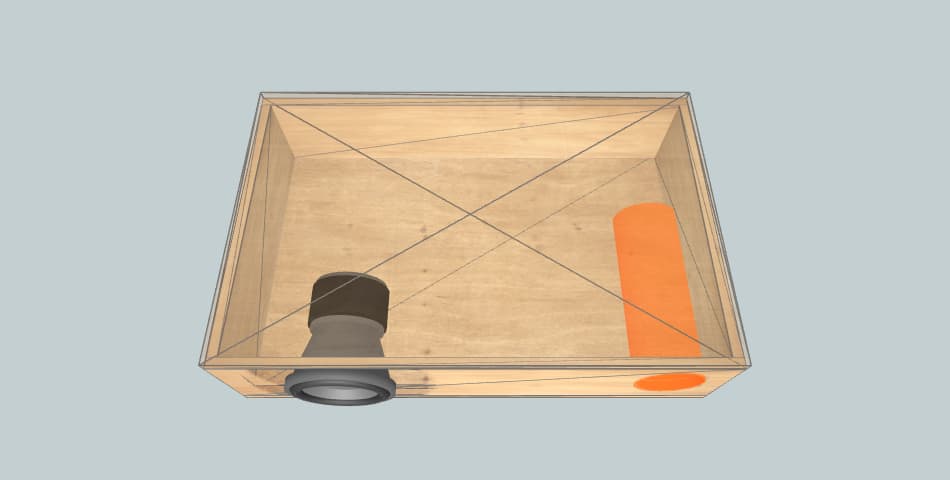 Skar Audio 35hz Peugeot 206 X-LINE 6.5  - subwoofer box