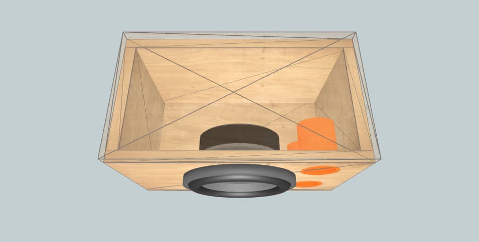 Skar Audio fsx8 single midrange, 3/4" mdf - subwoofer box