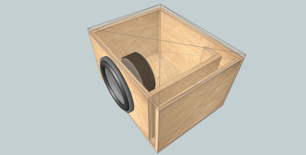 10 inch Subwoofer Box | Ported | Slot on the Front Panel