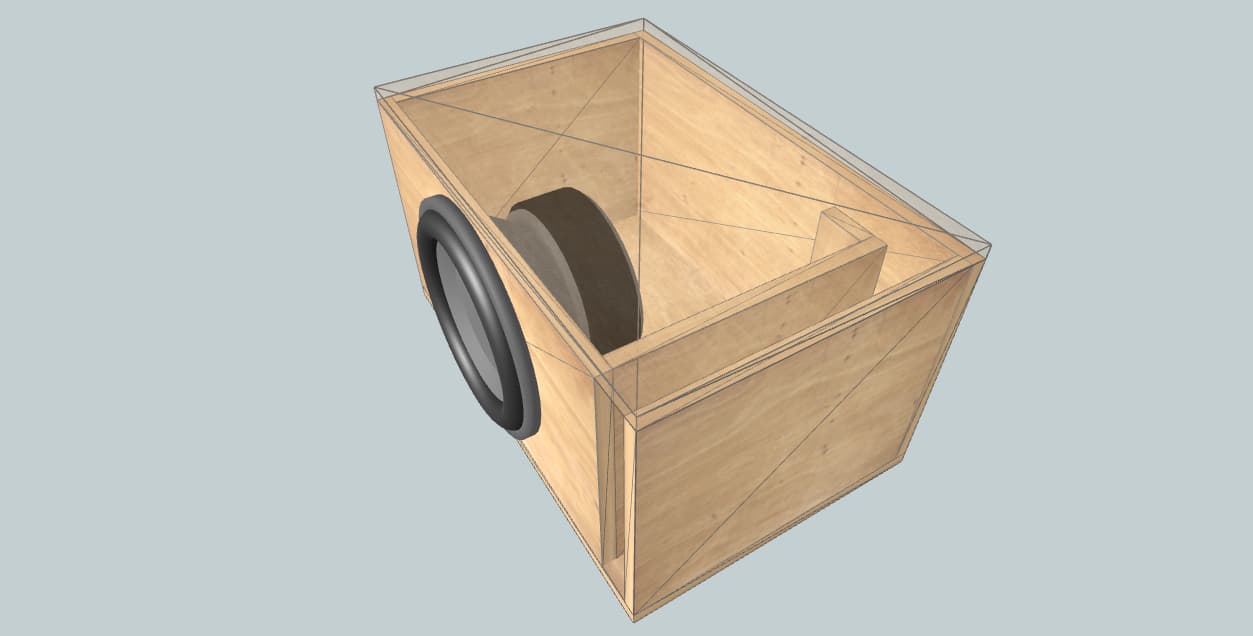 12 inch Subwoofer Box | Ported | Slot on the Front Panel