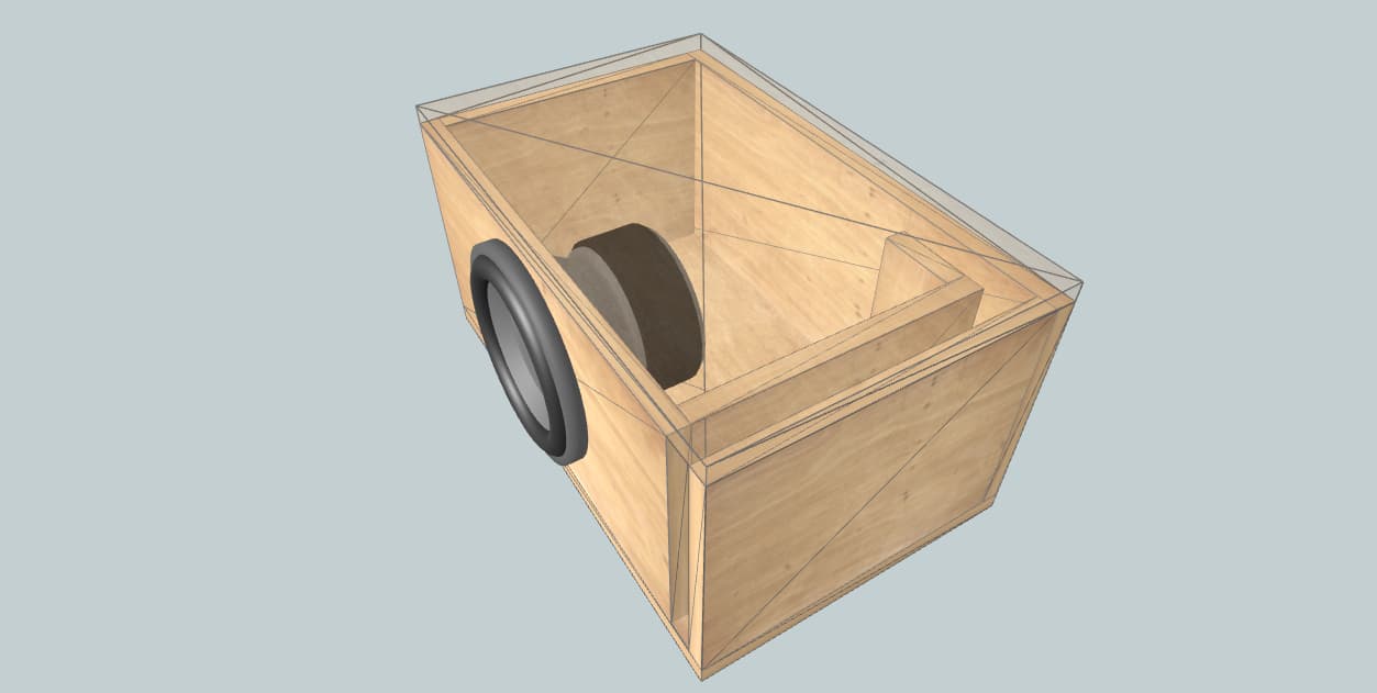 8 inch Subwoofer Box | Ported | Slot on the Front Panel